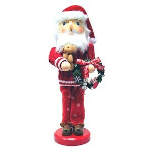 Christmas Eve Santa Pajamas Reindeer Slippers Teddy Bear 14" Nutcracker